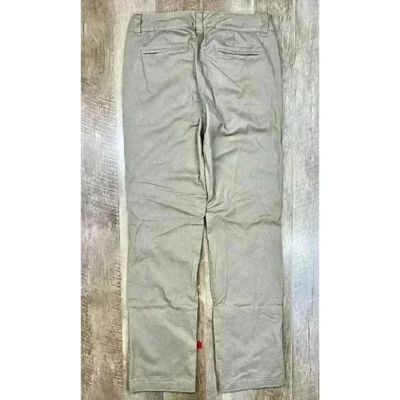Betabrand Womens 27 Reflective Lined Roll Cuffs Work Pants Khaki Tan Straight - Picture 5 of 8